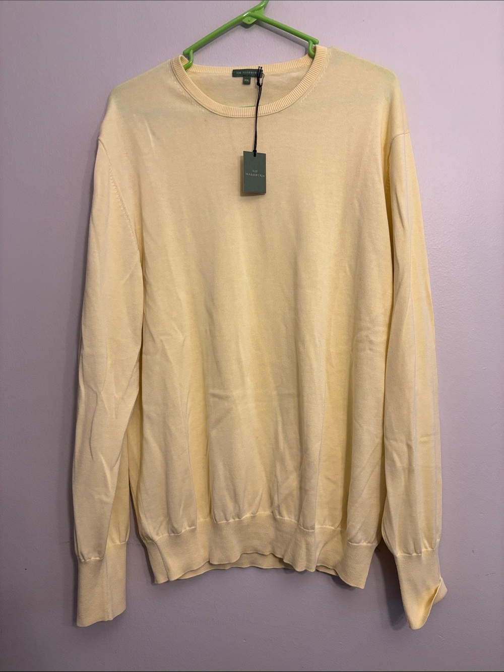 Sid Mashburn Pale Yellow Men's Crewneck Sweater